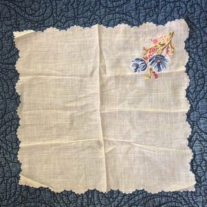 Antique embroidered handkerchief
